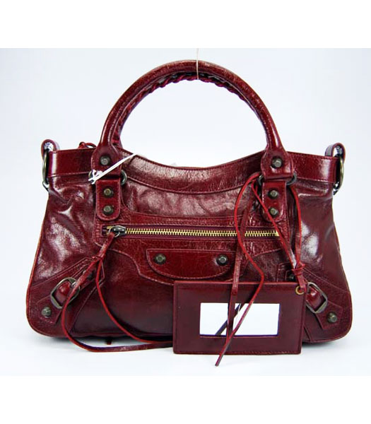 Balenciaga City Piccolo Borsa Wine-Rosso